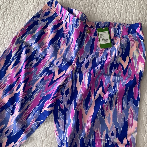 Lilly Pulitzer: SAFFRON PRINTED PANT IN AMETHYST ONE TOO MANY NWT - Picture 6 of 7